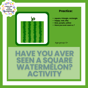 Esl watermelon activity for children